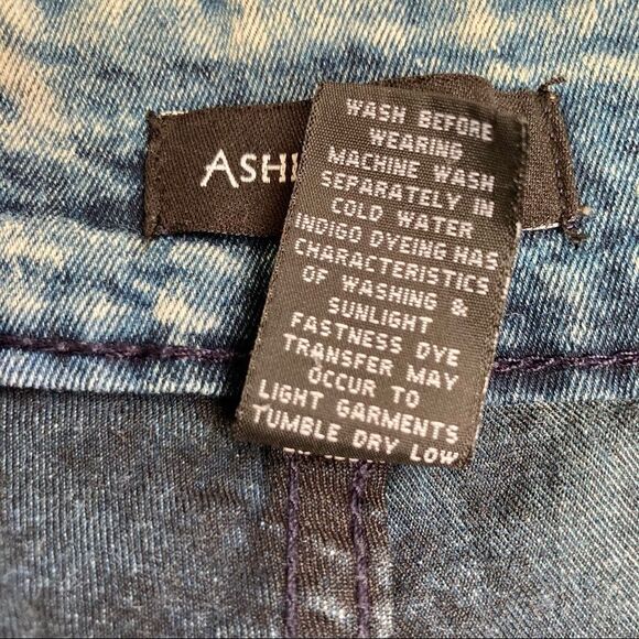 Curvy Acid Washed Denim Jeans Y2K 80s 90s High Rise ASHLEY STEWART  Womens 12 - Picture 12 of 15